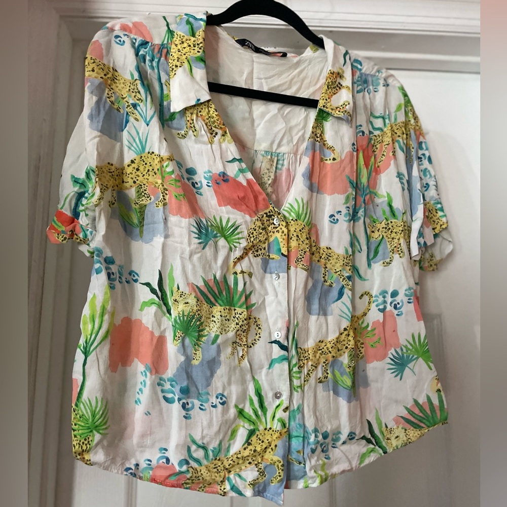 Zara tropical button down
